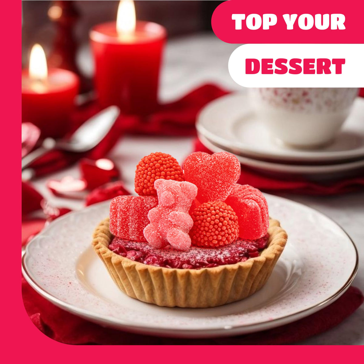 CrazyOutlet Pink and red candies enhance candy buffets