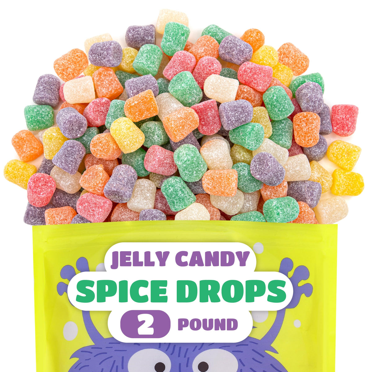 CRAZYOUTLET Spice Drops on cupcakes adds chewy texture and vivid flavor bursts