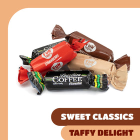 CrazyOutlet Taffy Candy Mix chocolate flavor chews offer a rich, creamy bite