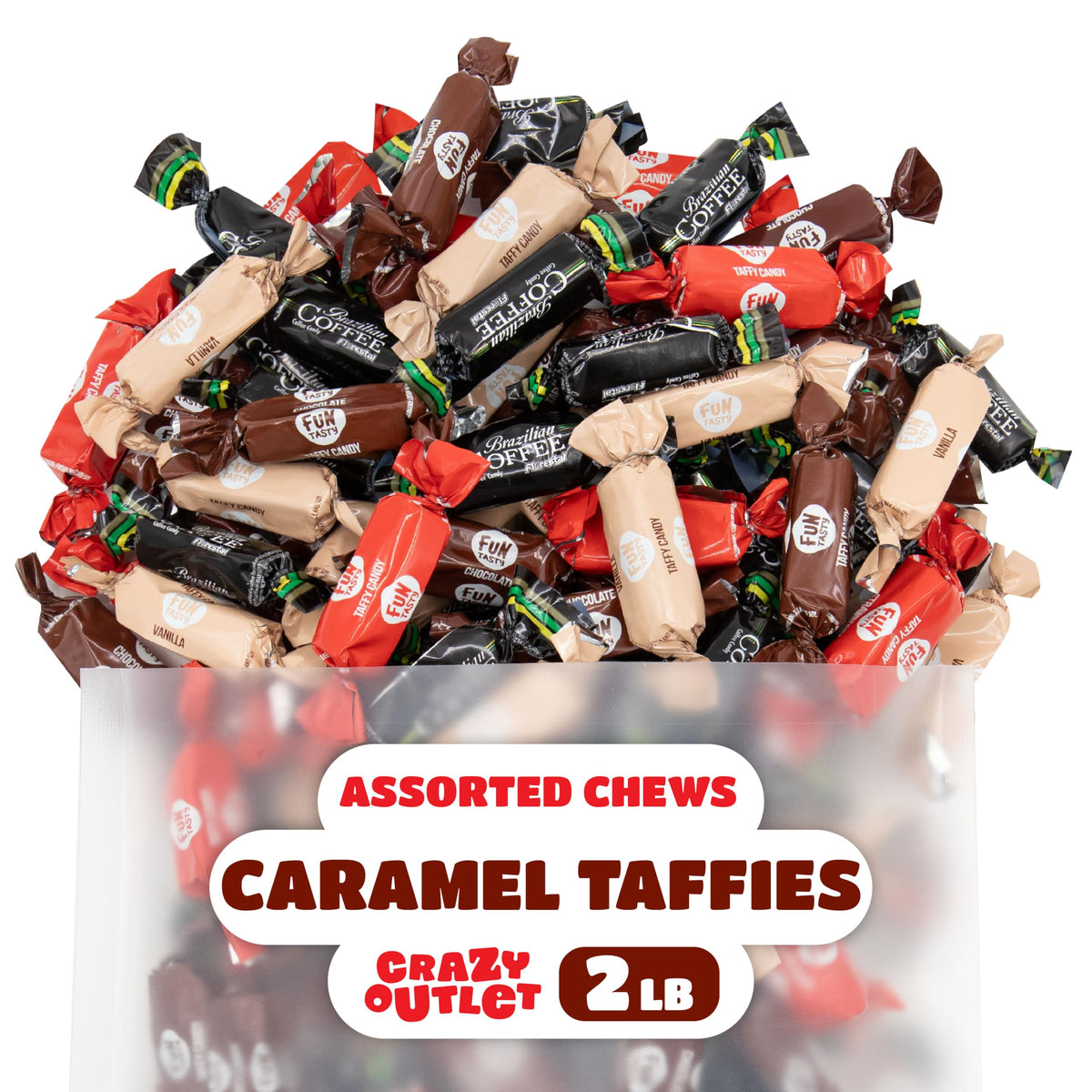 CrazyOutlet Taffy Candy Mix ideal for gift baskets or candy jars at home or events