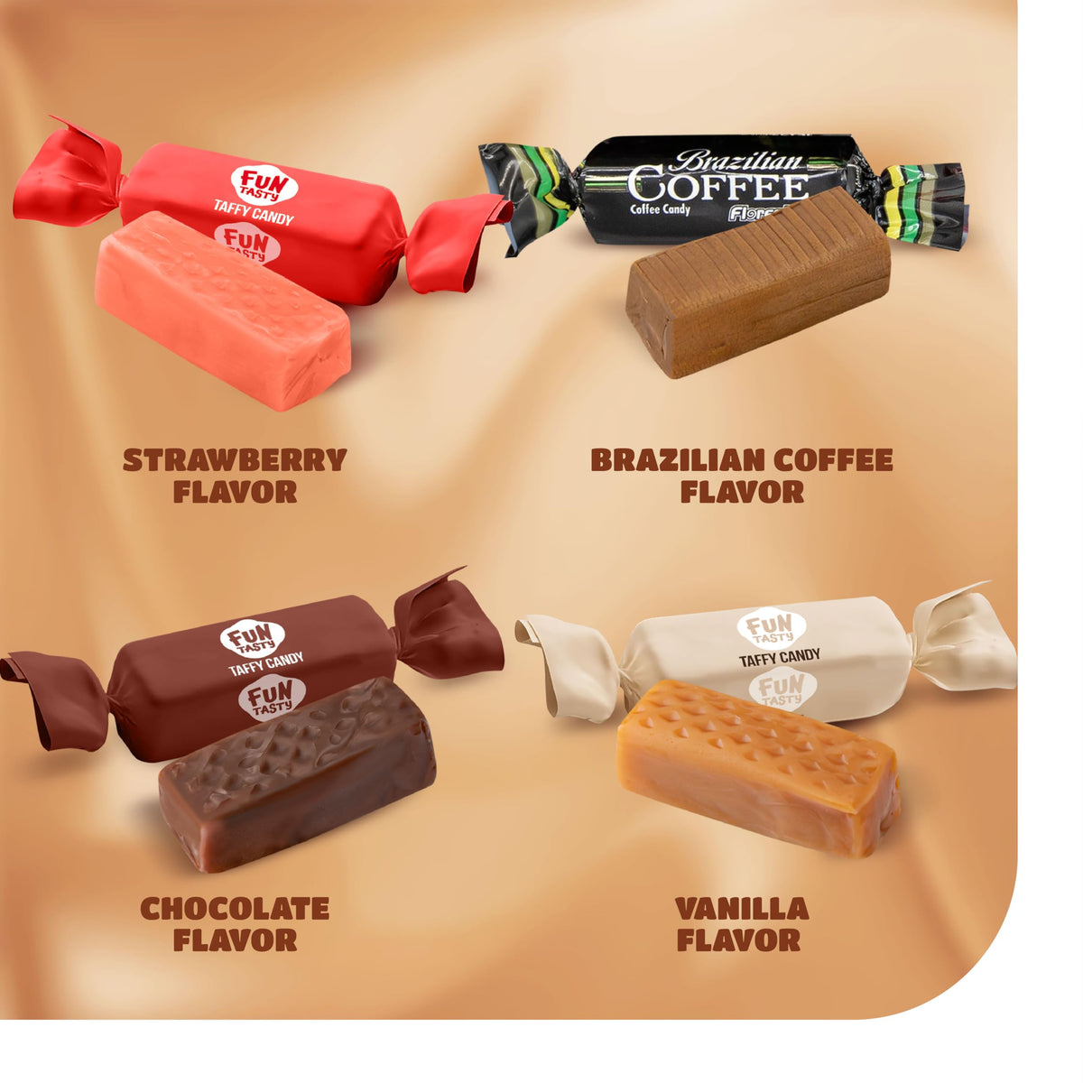 CrazyOutlet Taffy Candy Mix individually wrapped pieces stay fresh for gifting