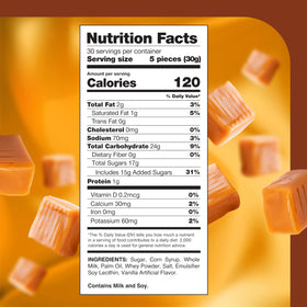 CRAZYOUTLET Vanilla caramel cubes individually wrapped for easy gifting.