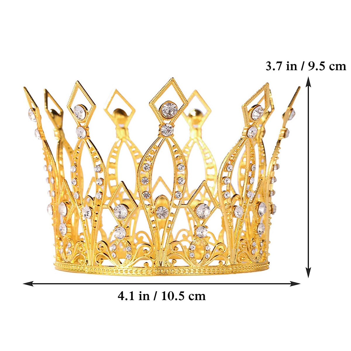 Creaides gold tiara topper for wedding cakes enhances elegance and theme cohesion