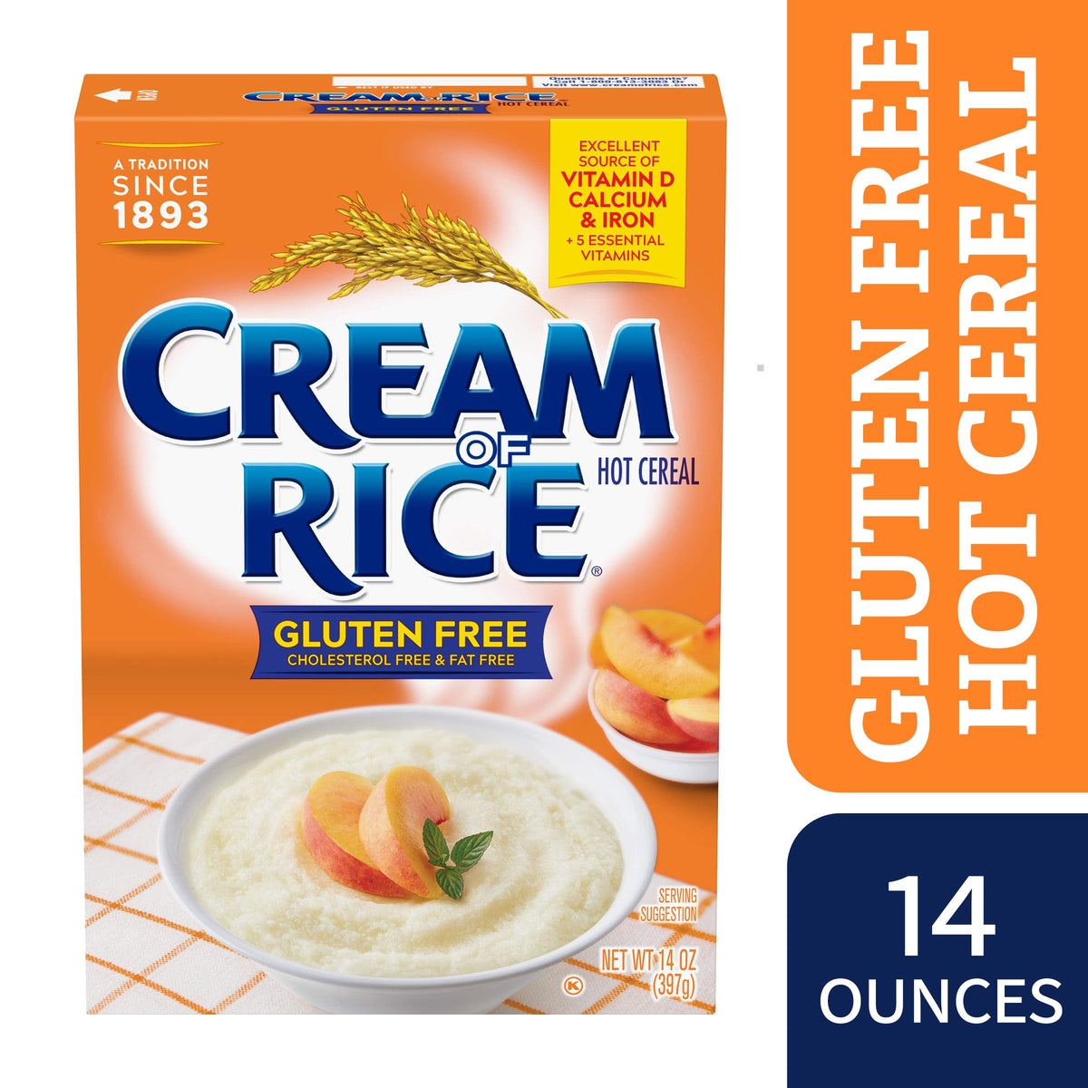 Cream of Rice cooked porridge steaming in a creamy bowl.