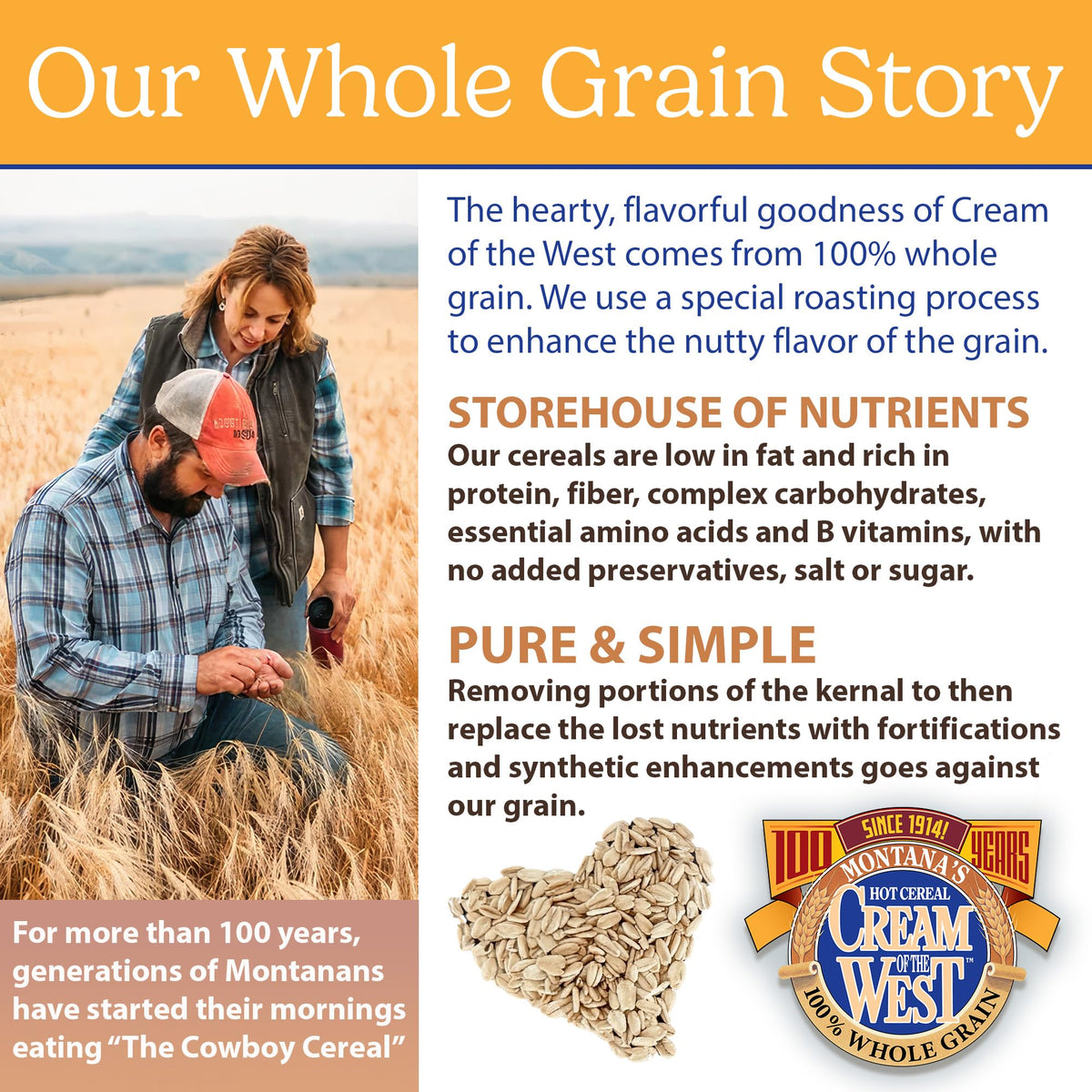 Cream of the West 7-Grain cereal ready in minutes in the microwave.