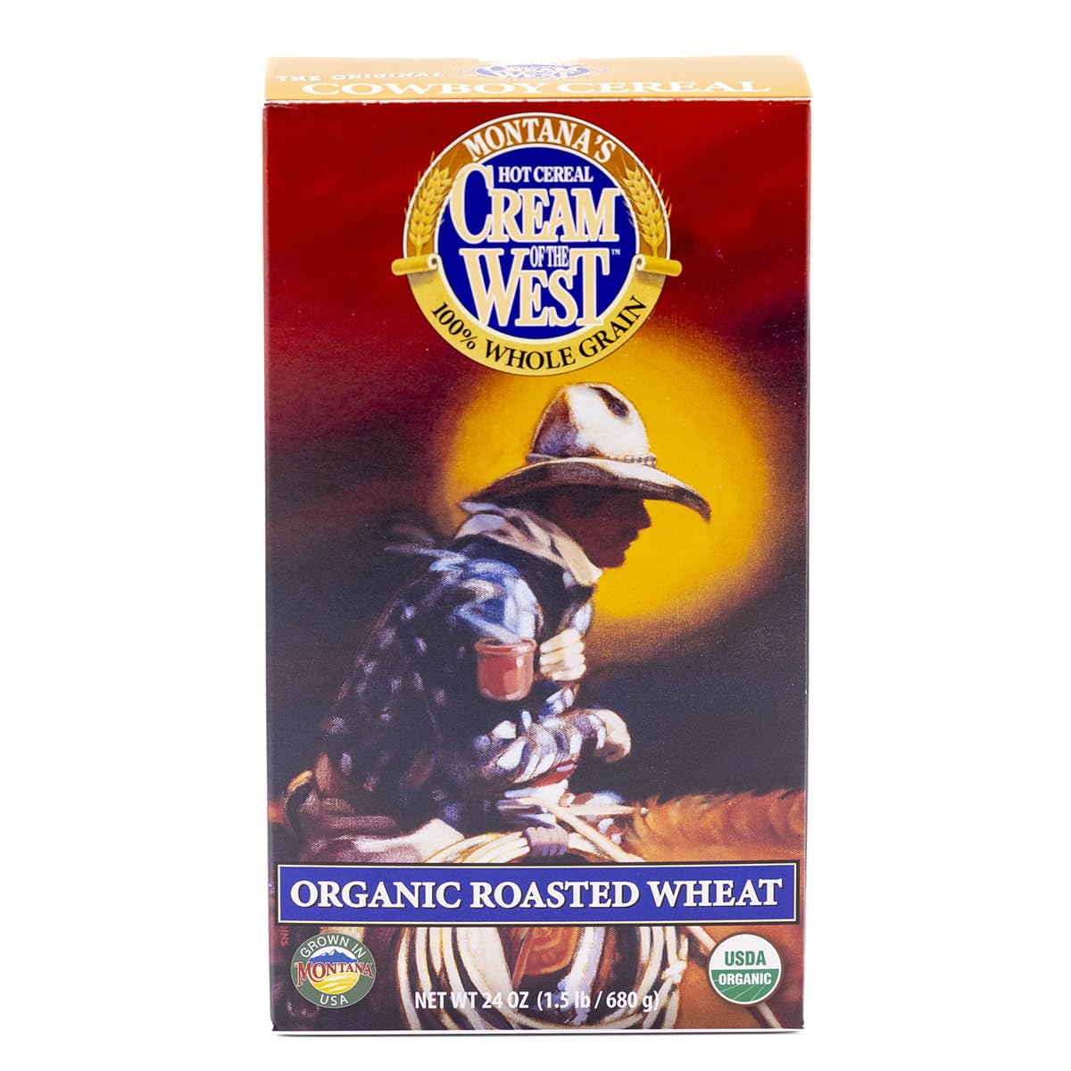 Cream of the West 7-Grain roasted-wheat cereal in a steaming bowl, ready to enjoy.