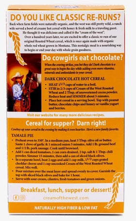 Scooping Cream of the West cereal with cinnamon and walnuts as toppings.