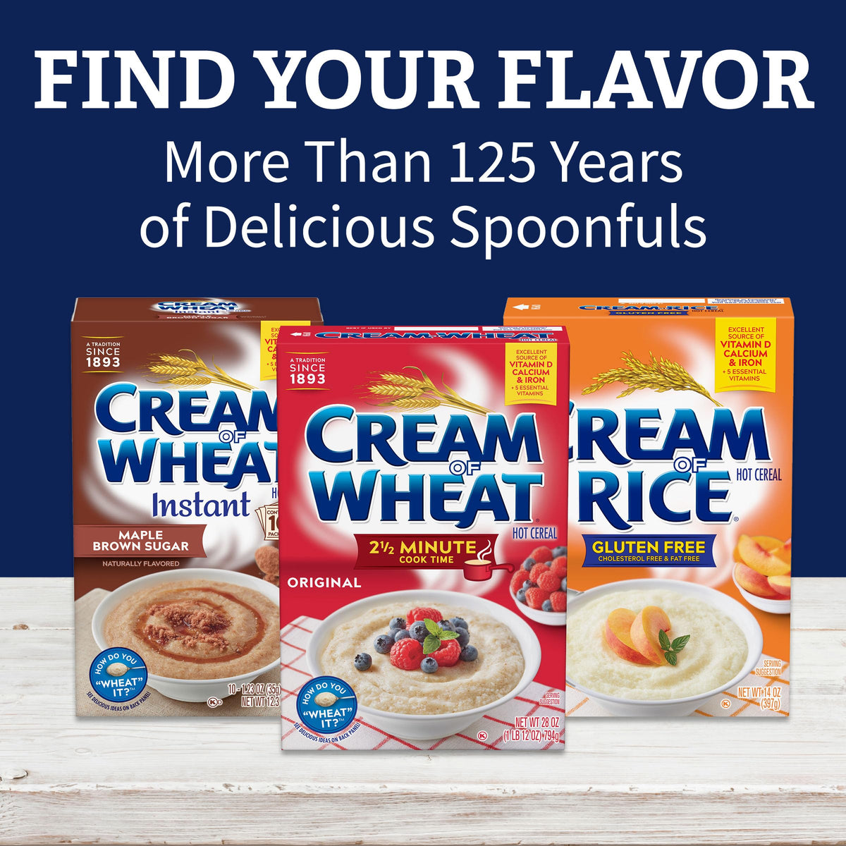 Cream of Wheat Cocoa kitchen scene shows easy prep in minutes.