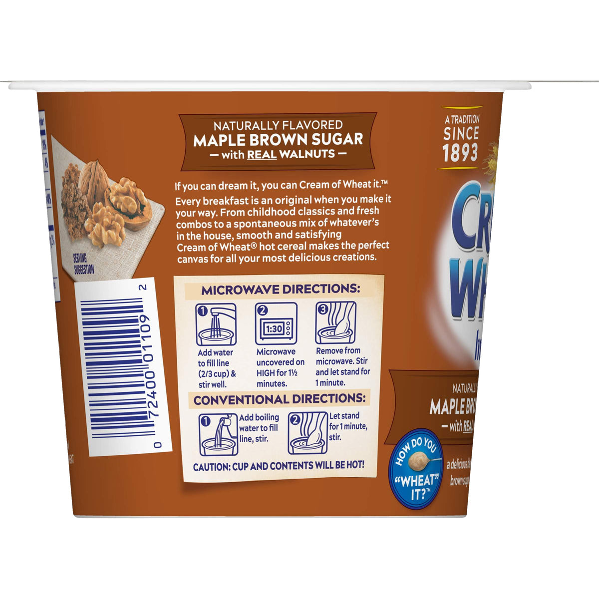 Cream of Wheat instant to-go packets for quick, iron-rich mornings.
