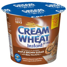 Cream of Wheat Maple Brown Sugar Walnut cups, ready for a convenient breakfast on the go.