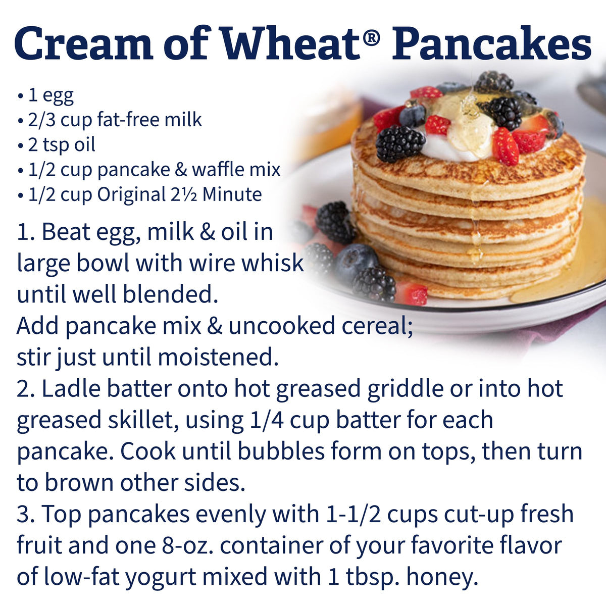 Cooked porridge with smooth texture, Cream of Wheat Original satisfies morning cravings.