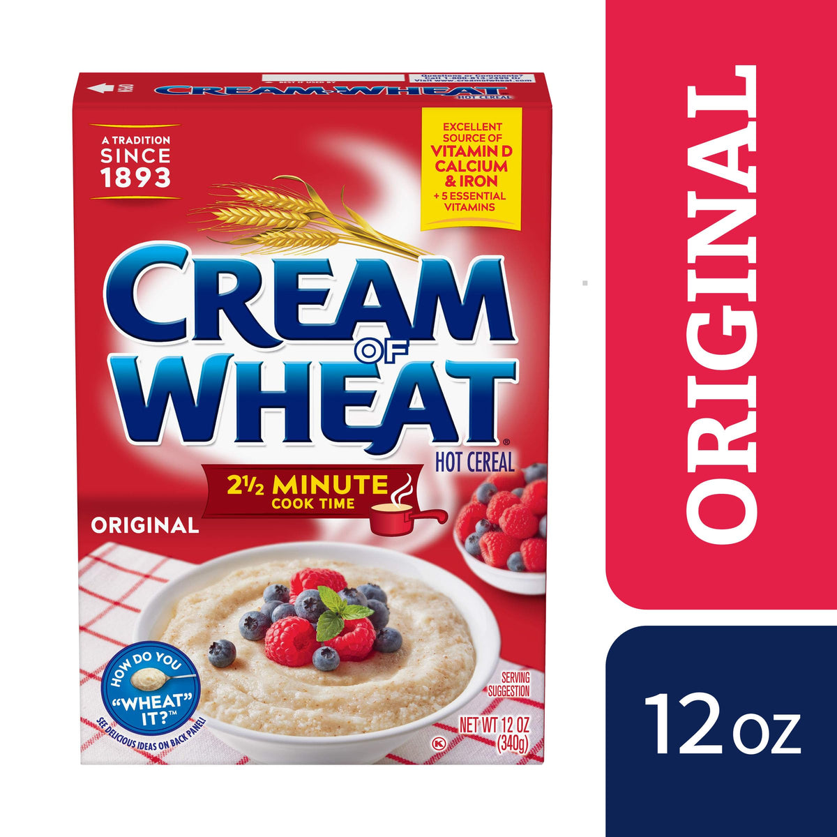 Cream of Wheat Original on the stove simmering into a hearty porridge.