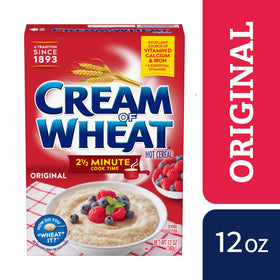Cream of Wheat Original on the stove simmering into a hearty porridge.
