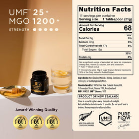 Creamy-texture Manuka UMF25 jar close-up