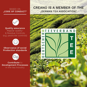 Gift packaging for Creano Flowering Tea Gift Set, ready for gifting.