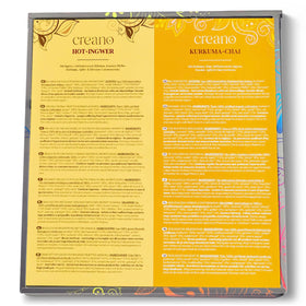 Creano Organic Herbal Tea Sampler chamomile cup close-up, soothing aroma for calm evenings.
