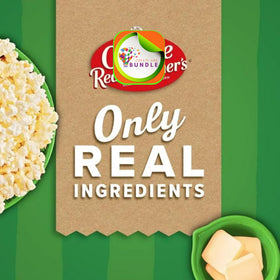 Create and Bundle gluten-free popcorn label highlighting safe snacking