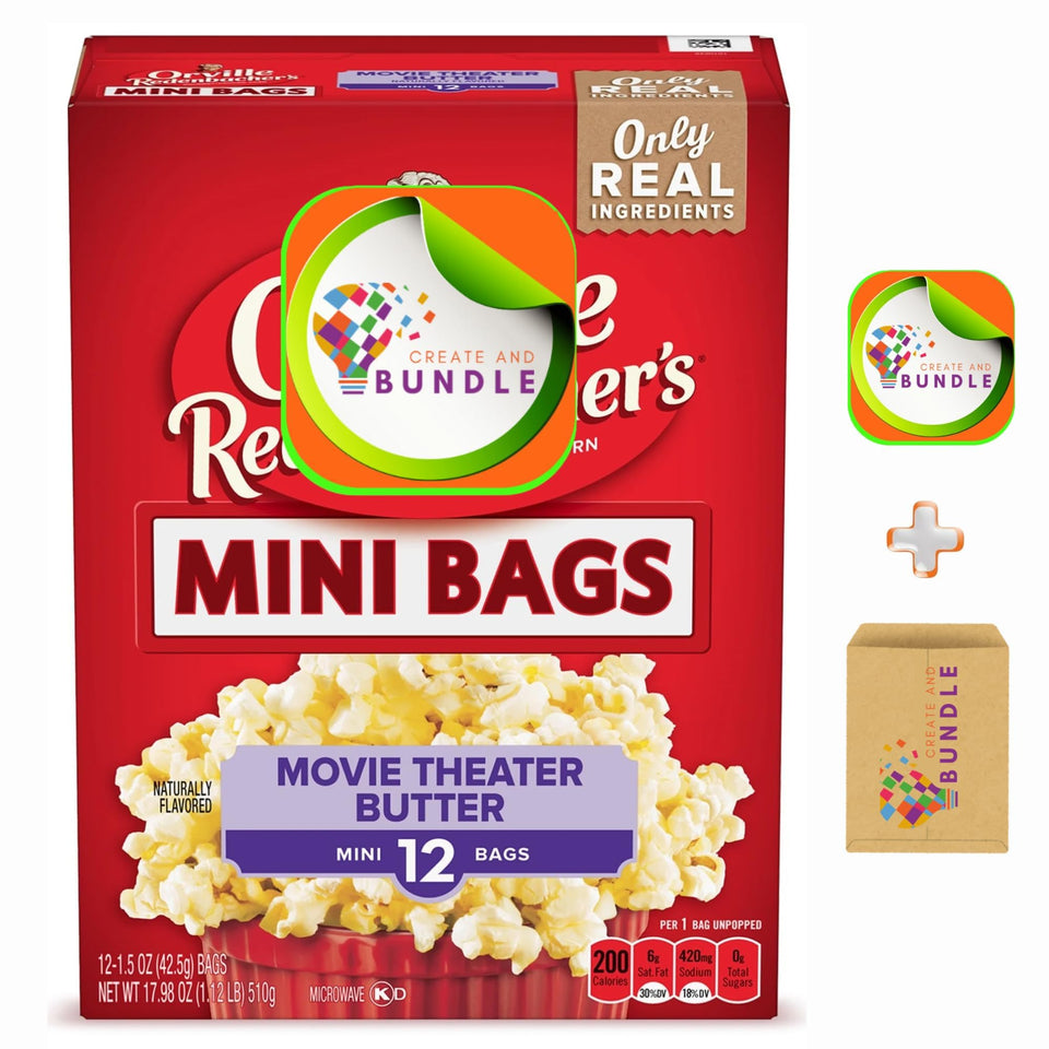 Create and Bundle Movie Theater Butter mini bags on display for quick snacking.