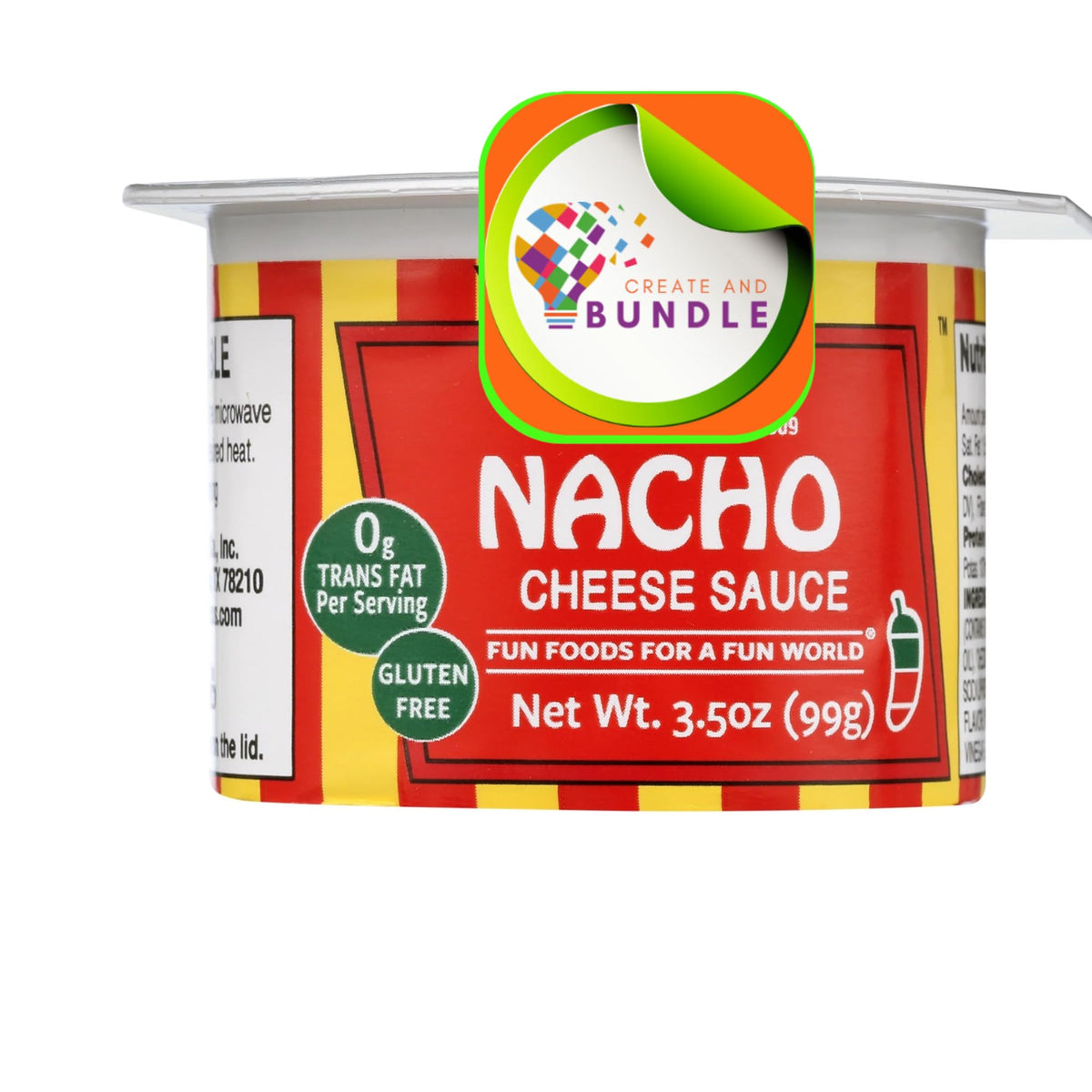 Create and Bundle Nacho Cheese Dip easy-peel cups ready for lunchboxes