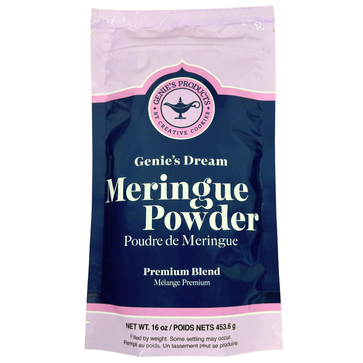 Creative Cookier Genie's Dream meringue powder pouch-front for easy whipping and crisp meringues