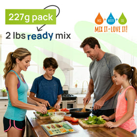 Creative Pea beef style mix cooking scene with sizzling burgers.