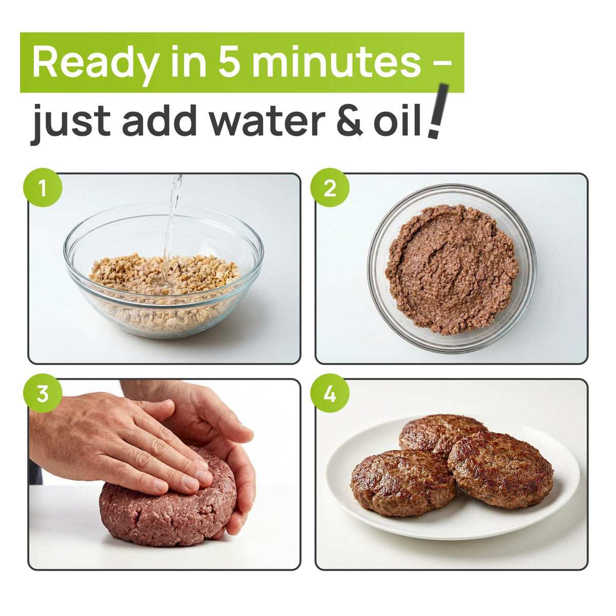 Creative Pea beef style mix dry bag for quick water-and-oil meals.
