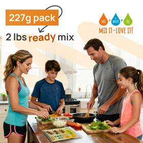 Creative Pea Chicken Style Meat Mix with water and oil cooking burgers