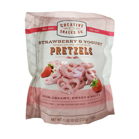 Creative Snacks strawberry pretzels in a jar, a shareable sweet-salty treat.