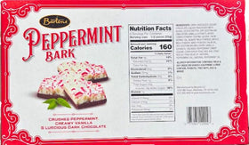 Creme Egg Bartons Peppermint Bark on a holiday board, suggesting gifting and sharing.