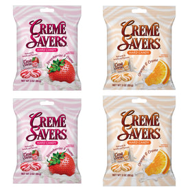 Creme Savers strawberry creme candies in a bag, ideal for a quick office snack
