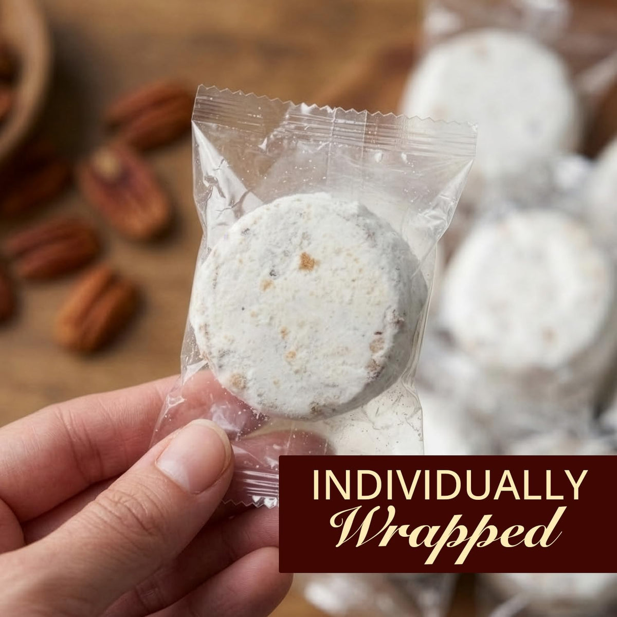 Cremelle butter pecan cookies gift tin showcases premium ingredients for celebrations.