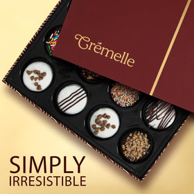 Gift-ready packaging makes cremelle cookies a thoughtful option for colleagues and friends.