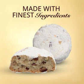 Cremelle pecan meltaway cookies with velvety texture displayed for elegant dessert tables.