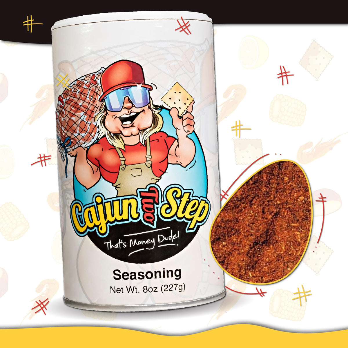 Creole dish seasoned with Cajun Two Step during cooking.