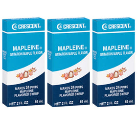 Crescent Mapleine imitation maple flavoring bottle front view, ideal for baking and coffee flavoring.