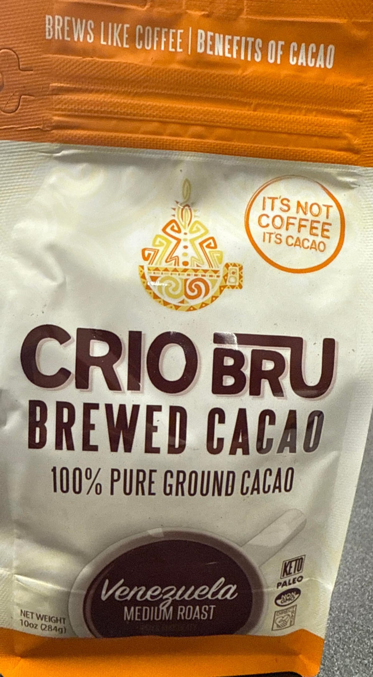 Crio Bru cacao aroma steaming in a warm kitchen.