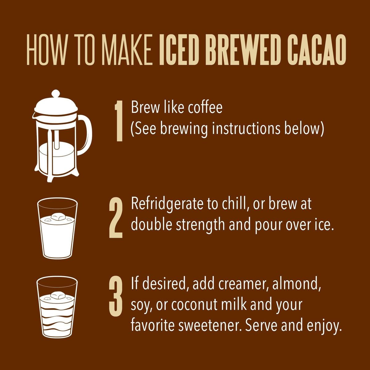 Crio Bru cup of cacao ready-to-drink with warm, comforting scent.