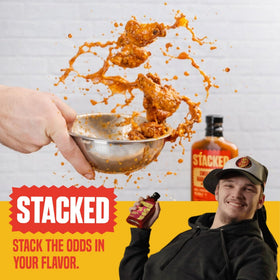 Crippling Hot Sauce glass bottle collection enhances kitchen display
