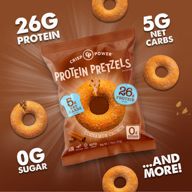 CRISP POWER Cinnamon Crunch vegan keto-friendly bag view