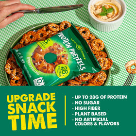 CRISP POWER Protein Pretzels crunchy texture appealing to cravings