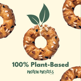 CRISP POWER Protein Pretzels nutrition label highlighting protein and carbs