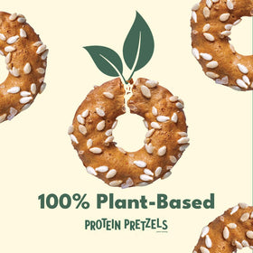 CRISP POWER Protein Pretzels nutrition panel on the bag for quick reference.