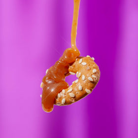 CRISP POWER Protein Pretzels snack setup illustrating savory, fiber-rich bite.
