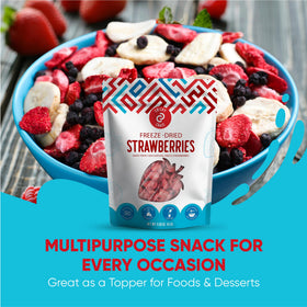 Crispy Craze freeze-dried strawberries served in a bowl for snacking