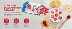 Crispy Craze strawberries in a lunchbox for easy portion control