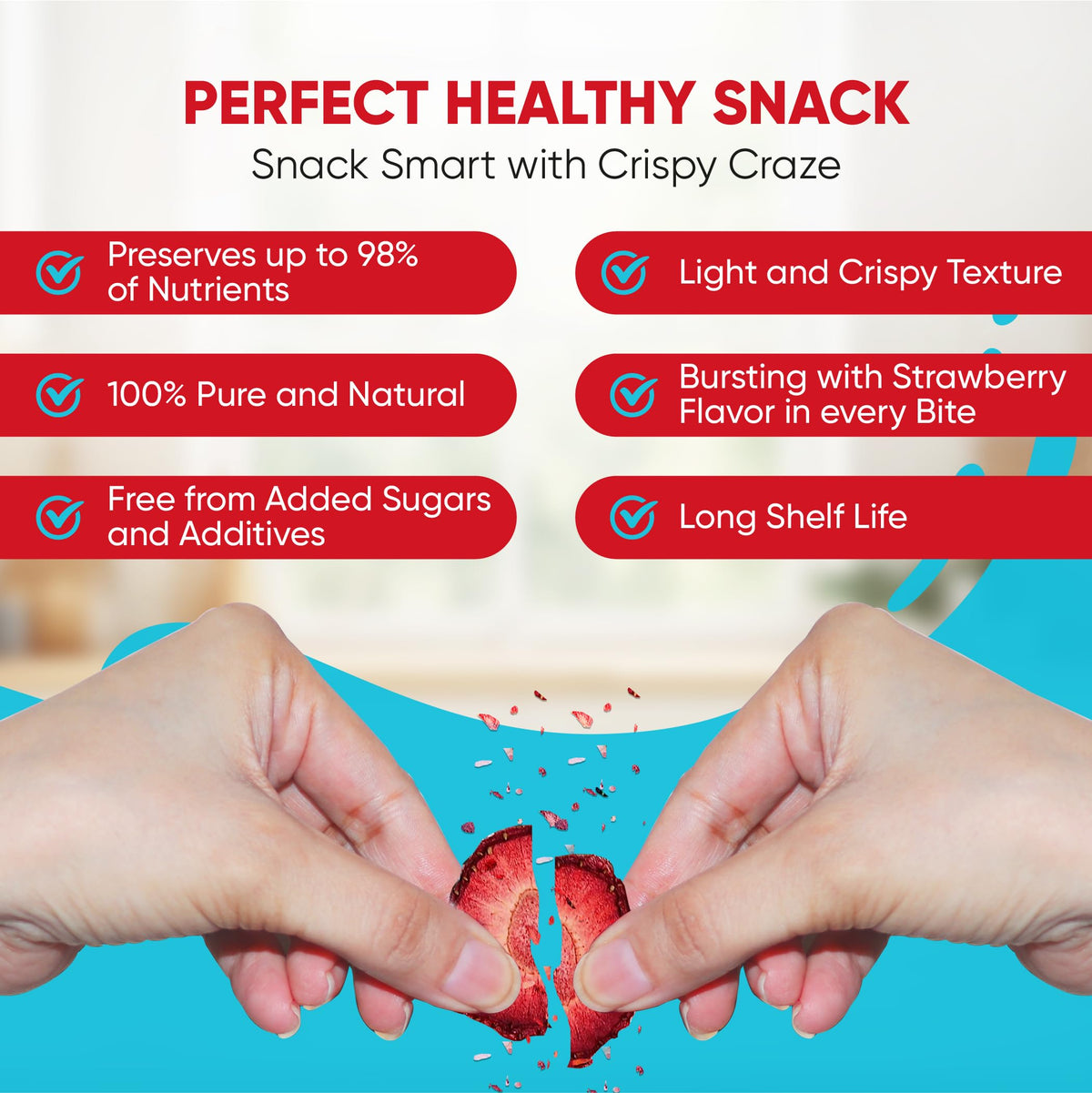 Crispy Craze strawberry snacks on-the-go ideal for lunchboxes