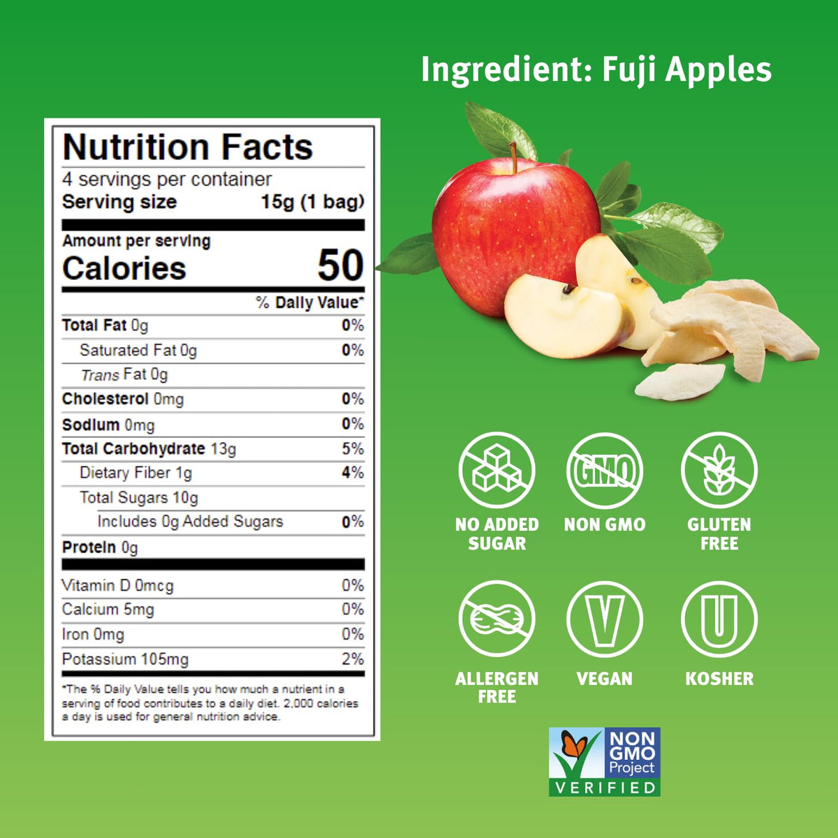 Crispy Green apple snacks close-up showing crisp texture and natural sweetness.