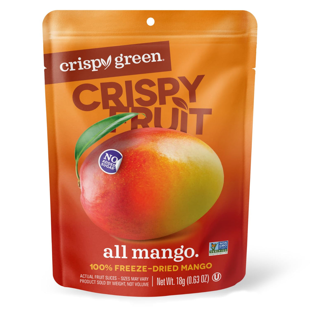 Crispy Green freeze-dried mango snacks pack 12 – convenient on-the-go snack