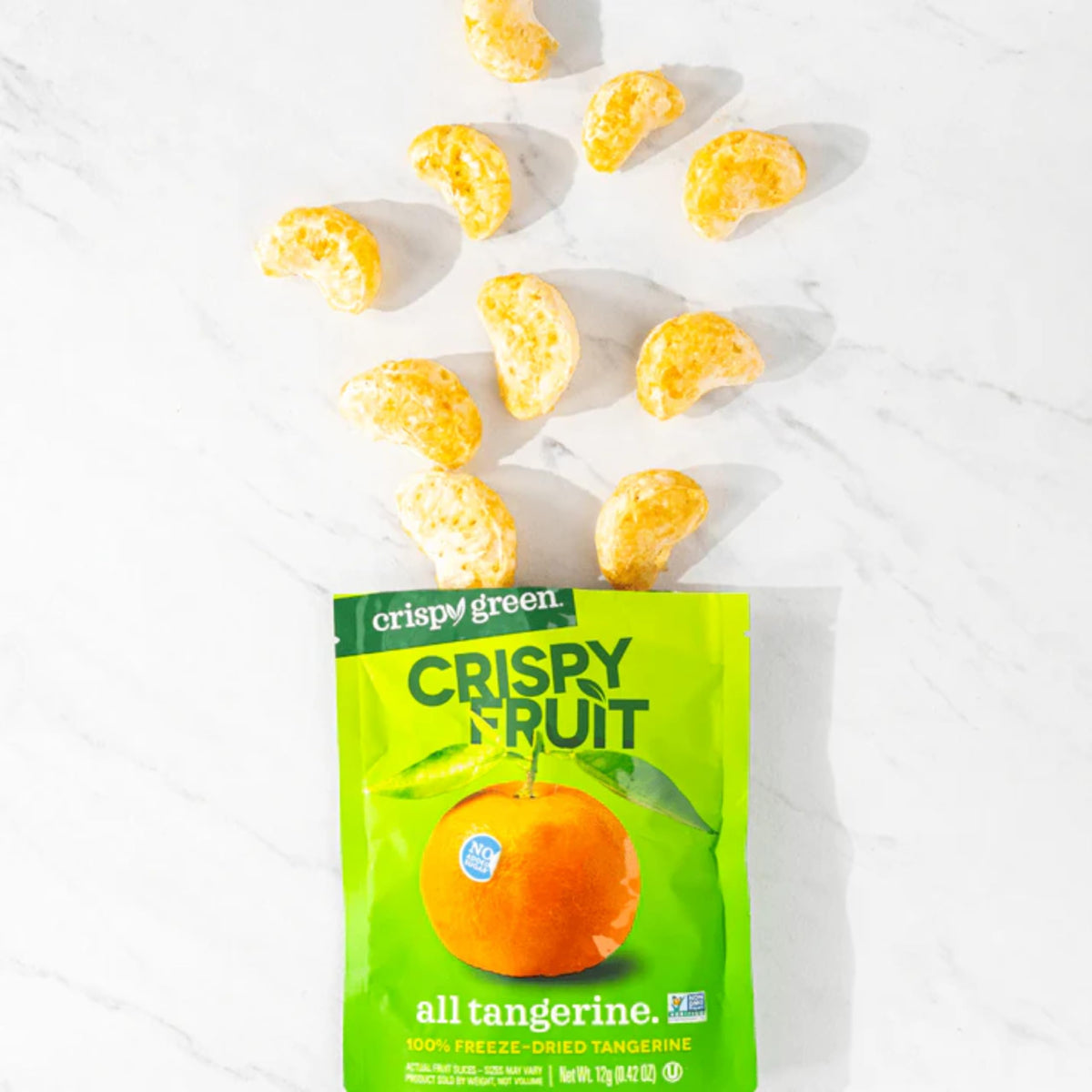 School lunchbox with Crispy Green Tangerine snacks for a mess-free option