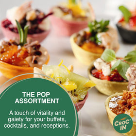 CROC'IN Gold mini tart shells with crisp edges enhance texture in savory or sweet recipes.